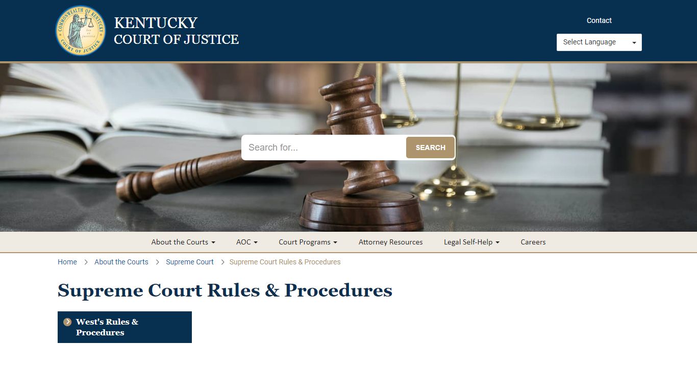 Supreme Court Rules & Procedures - Kentucky Court of Justice