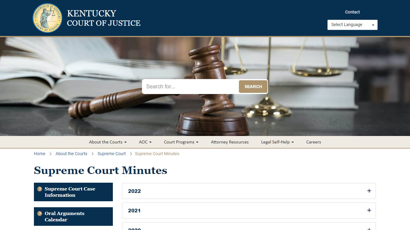 Supreme Court Minutes - Kentucky Court of Justice