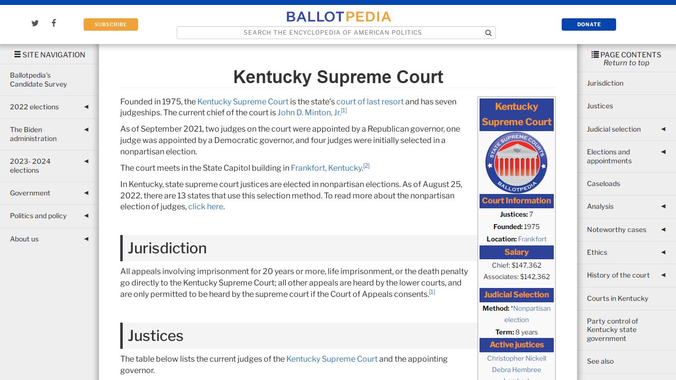 Kentucky Supreme Court - Ballotpedia