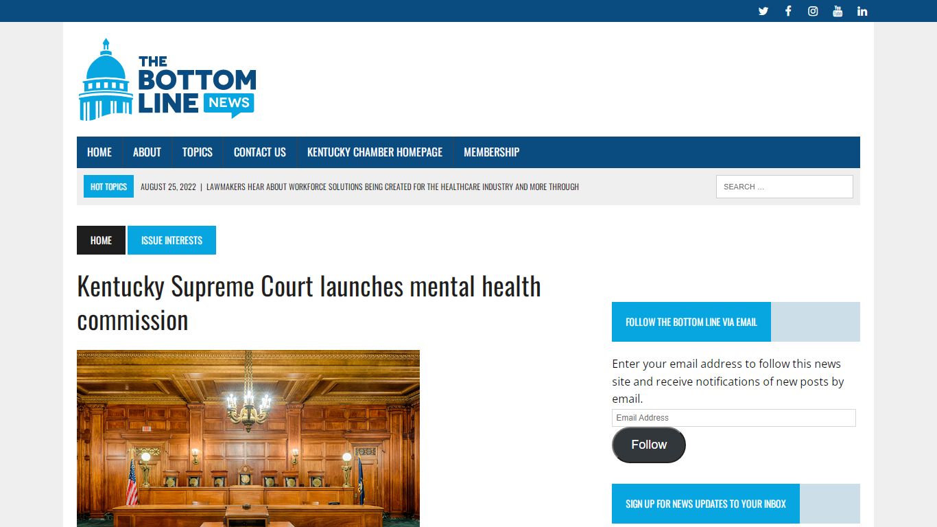 Kentucky Supreme Court launches mental health commission